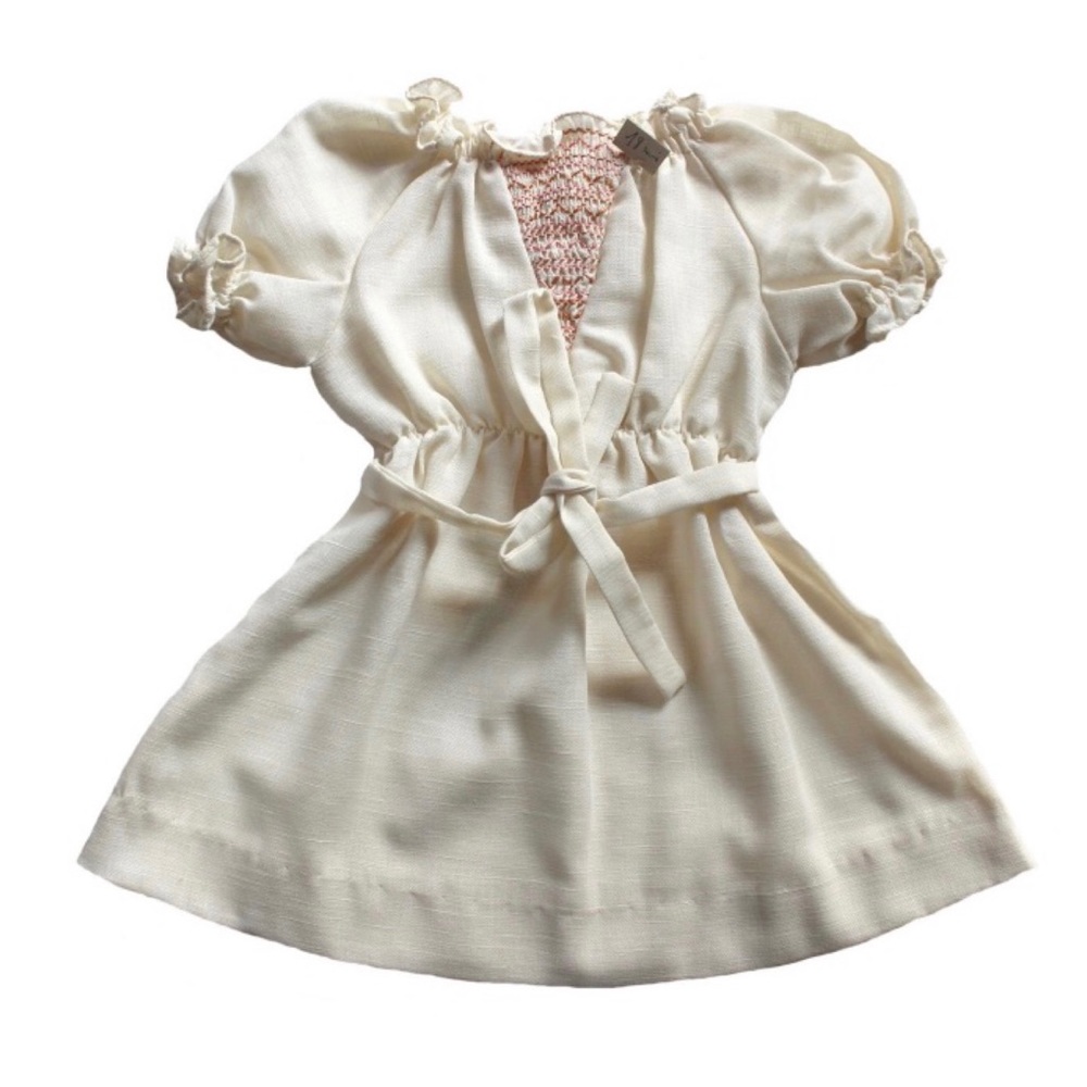 Vintage French 70’s Smocked Summer Dress
